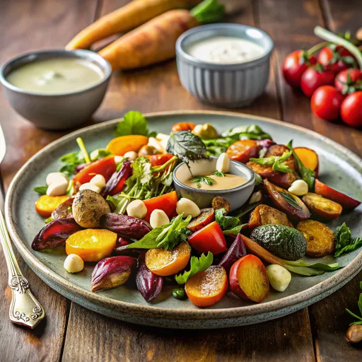 Salad Sayuran Panggang dan Kacang Almond
